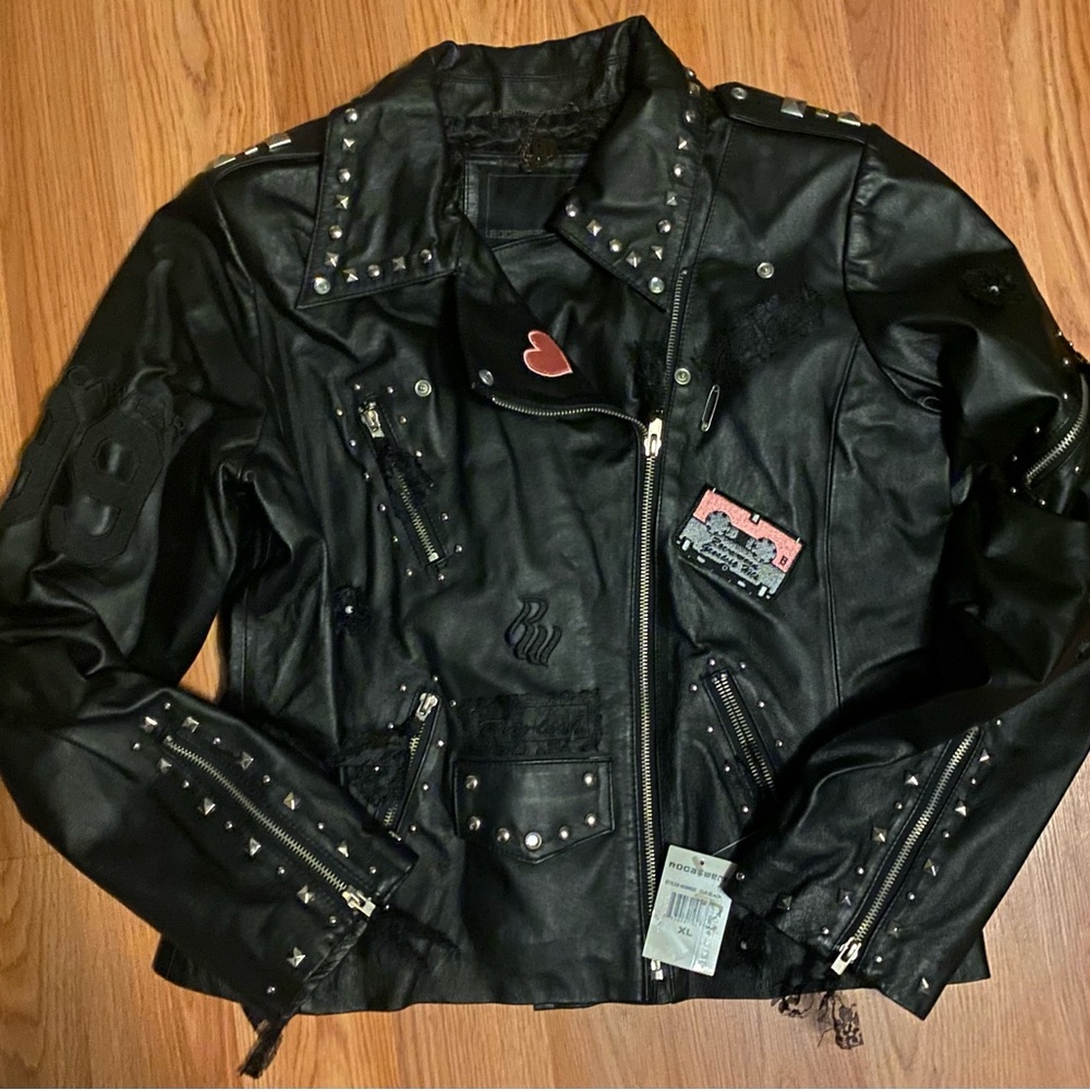 RARE!!!! Y2K RocaWear Leather Jacket. BRAND NEW!!